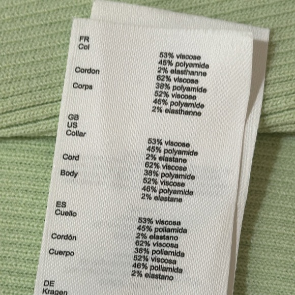 🩷SOLD🩷Maje bateau light green ribbed sweater midi dress 36 XS S - Picture 15 of 16